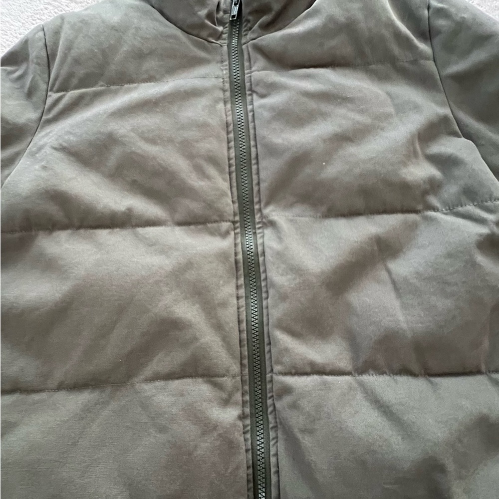 John Galt Olive Green Puffer Jacket - Picture 4 of 7